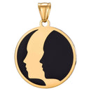 aqasha® Anhänger Sternzeichen Schmuck - Halskette - Zwillinge (3,3x3,3 cm)