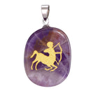 aqasha® Anhänger Sternzeichen Schütze - Halskette - Amethyst (4x3 cm)