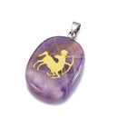 aqasha® Anhänger Sternzeichen Schütze - Halskette - Amethyst (4x3 cm)