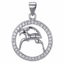 Antonia Langsdorf Anhänger Sternzeichen Steinbock - Halskette - 925 Silber (2,2x1,9 cm)