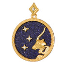 Antonia Langsdorf Anhänger Sternzeichen Steinbock - Halskette - Silber Vergoldet (2x2 cm)