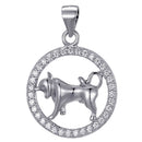 Antonia Langsdorf Anhänger Sternzeichen Stier - Halskette - 925 Silber (2,2x1,9 cm)