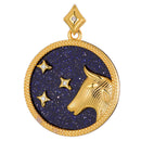 Antonia Langsdorf Anhänger Sternzeichen Stier - Halskette - Silber Vergoldet (2x2 cm)