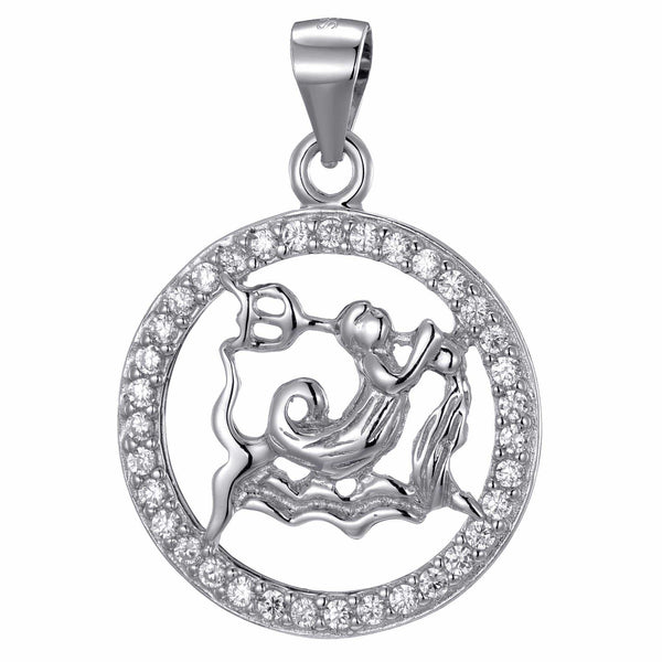 Antonia Langsdorf Anhänger Sternzeichen Wassermann - Halskette - 925 Silber (2,2x1,9 cm)