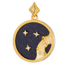 Antonia Langsdorf Anhänger Sternzeichen Wassermann - Halskette - Silber Vergoldet (2x2 cm)