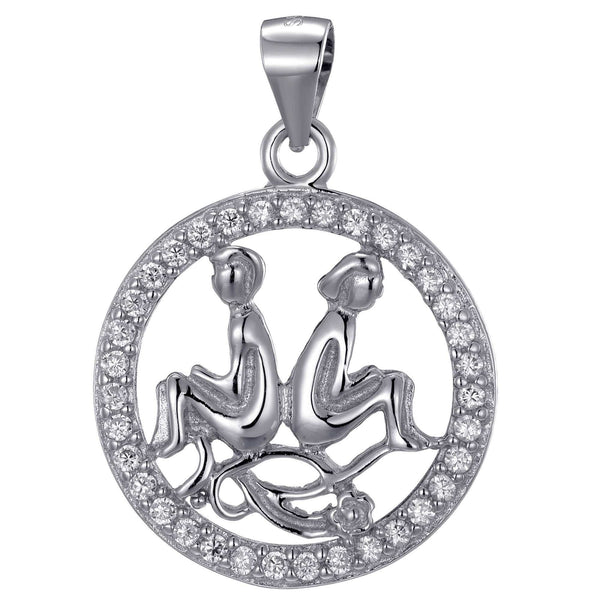 Antonia Langsdorf Anhänger Sternzeichen Zwillinge - Halskette - 925 Silber (2,2x1,9 cm)