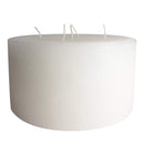 aqasha® Stumpenkerze Mon Ami Fünf Dochte - Paraffin - weiß (Höhe: 10cm, Ø = 19cm)