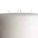 aqasha® Stumpenkerze Mon Ami Fünf Dochte - Paraffin - weiß (Höhe: 10cm, Ø = 19cm)