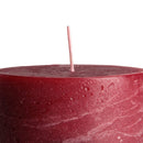 aqasha® Stumpenkerze Mon Ami Rustique - Paraffin - dunkelrot (Höhe: 10cm, Ø = 10cm)