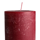 aqasha® Stumpenkerze Mon Ami Rustique - Paraffin - dunkelrot (Höhe: 20cm, Ø = 10cm)