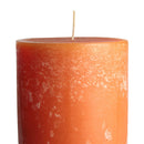 aqasha® Stumpenkerze Mon Ami Rustique - Paraffin - orange (Höhe: 20cm, Ø = 10cm)