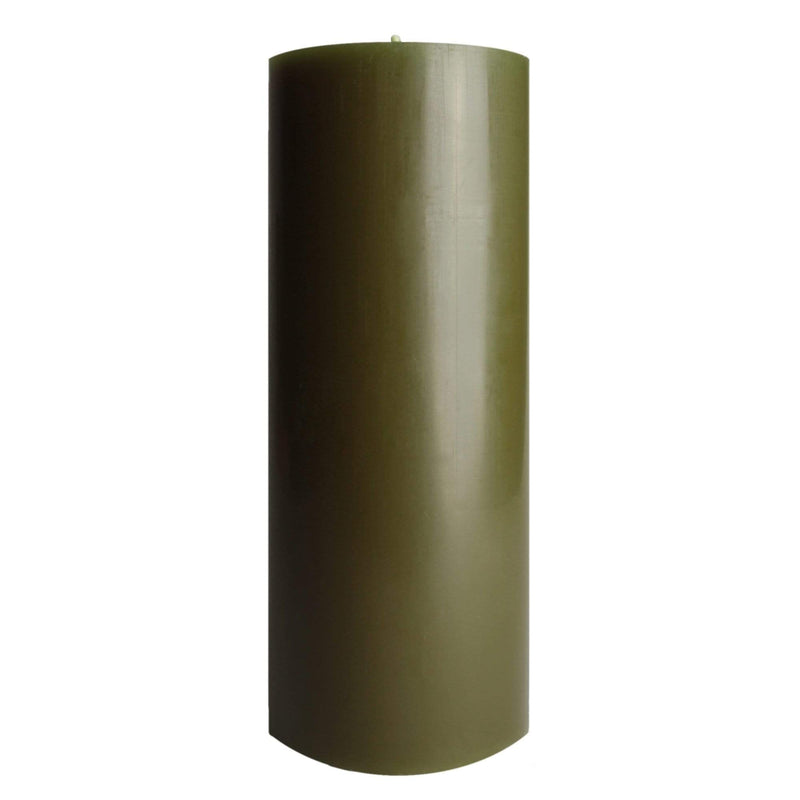 aqasha® Stumpenkerze - Paraffin - Brenndauer: 108 Std. - grün (Höhe: 20cm, Ø = 8cm)