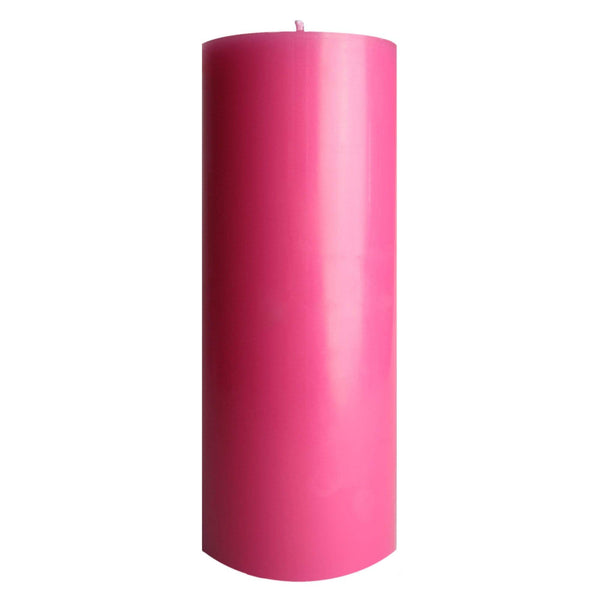 aqasha® Stumpenkerze - Paraffin - Brenndauer: 108 Std. - pink (Höhe: 20cm, Ø = 8cm)