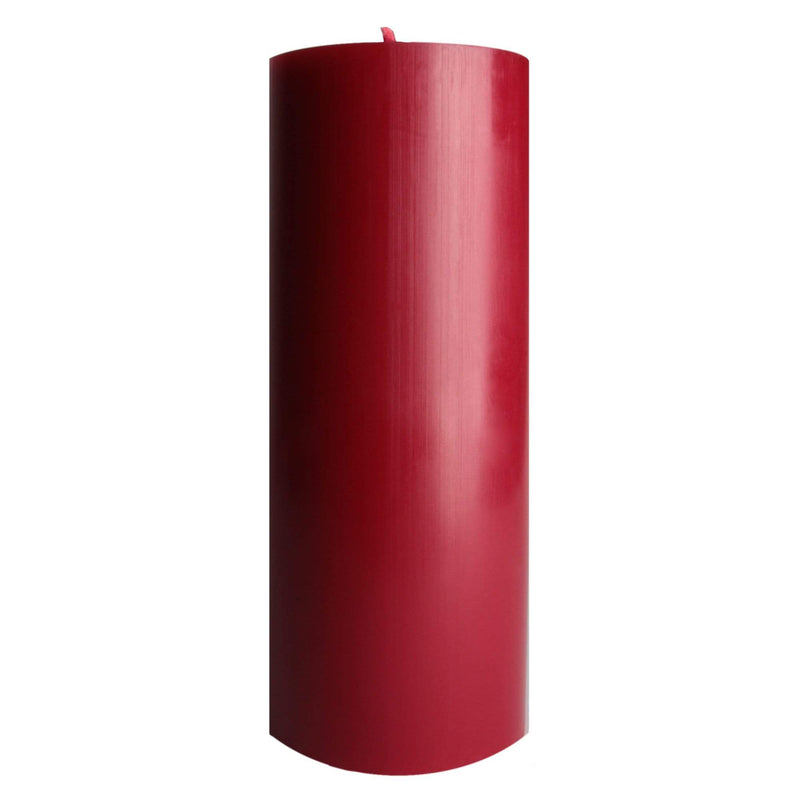 aqasha® Stumpenkerze - Paraffin - Brenndauer: 108 Std. - rot (Höhe: 20cm, Ø = 8cm)