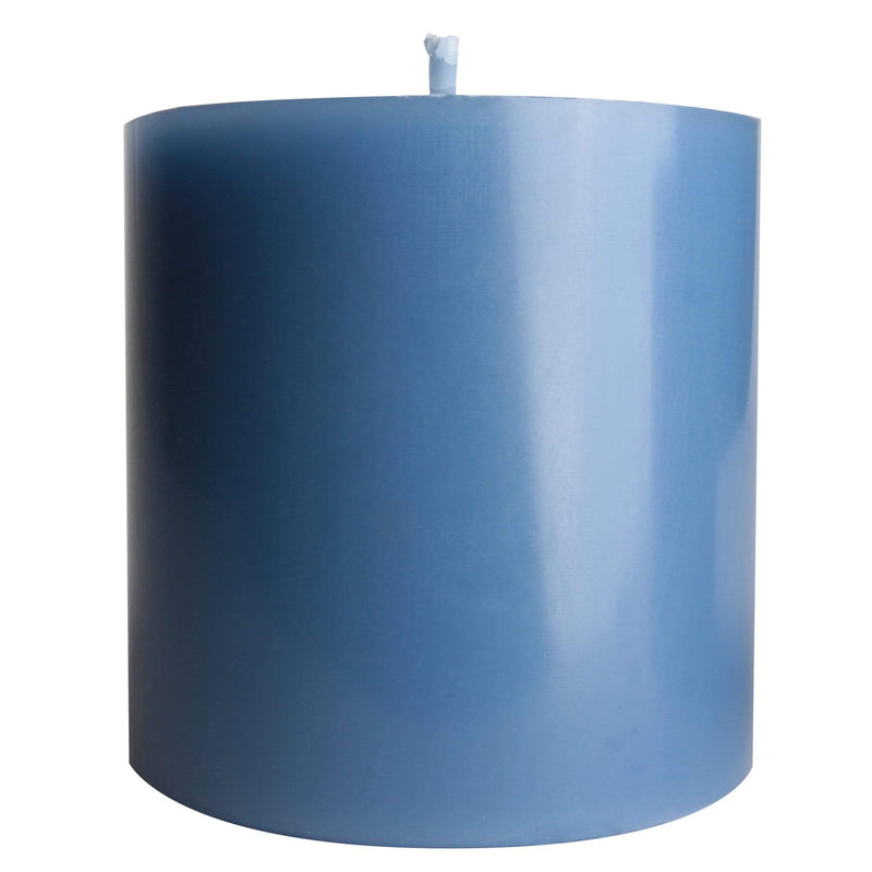 aqasha® Stumpenkerze - Paraffin - Brenndauer: 43 Std. - blau (Höhe: 8cm, Ø = 8cm)