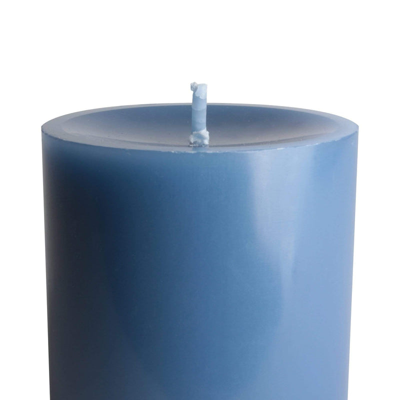 aqasha® Stumpenkerze - Paraffin - Brenndauer: 43 Std. - blau (Höhe: 8cm, Ø = 8cm)