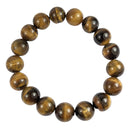 Tigerauge-Perlen Armband, Groß (Ø 12 mm)