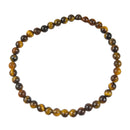 Tigerauge Armband kleine Edelstein-Perlen (Ø 4 mm)