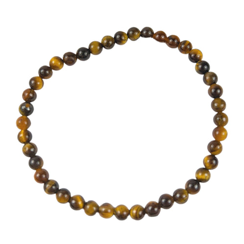 Tigerauge Armband kleine Edelstein-Perlen (Ø 4 mm)