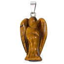aqasha® Anhänger Tigerauge braun - Halskette - Engel (3,6x2,2 cm)