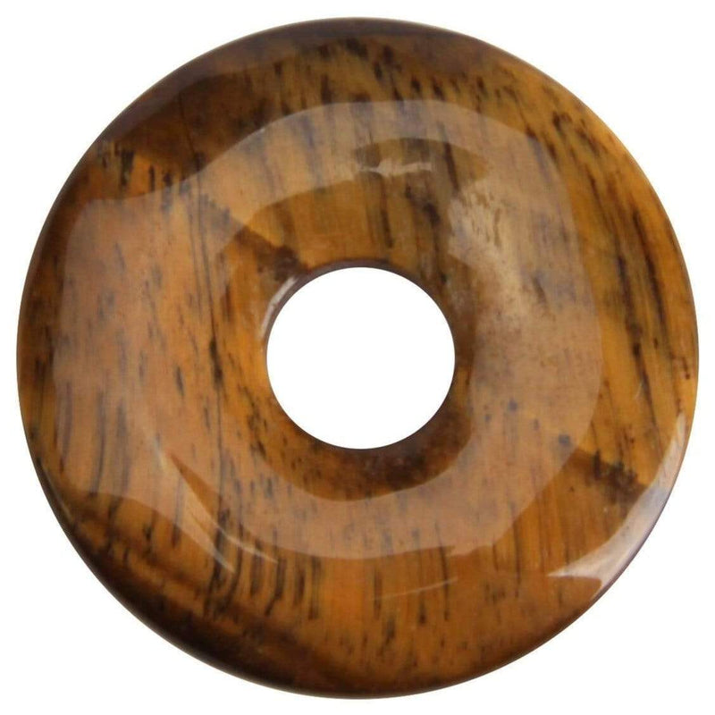 aqasha® Anhänger Tigerauge - Donut für Halskette (3x3 cm)