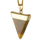 aqasha® Halskette Tigerauge - Halskette - Dreieck (3 x 2,4 cm)