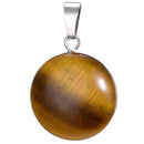 aqasha® Anhänger Tigerauge - Halskette - Scheibe (2,1x2,1 cm)