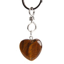 aqasha® Accessoire Tigerauge - Schlüsselanhänger - Herz (3x2 cm)