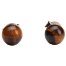 aqasha® Ohrringe Tigerauge, Sterlingsilber 925 - Ohrstecker (1,8x1,2 cm)