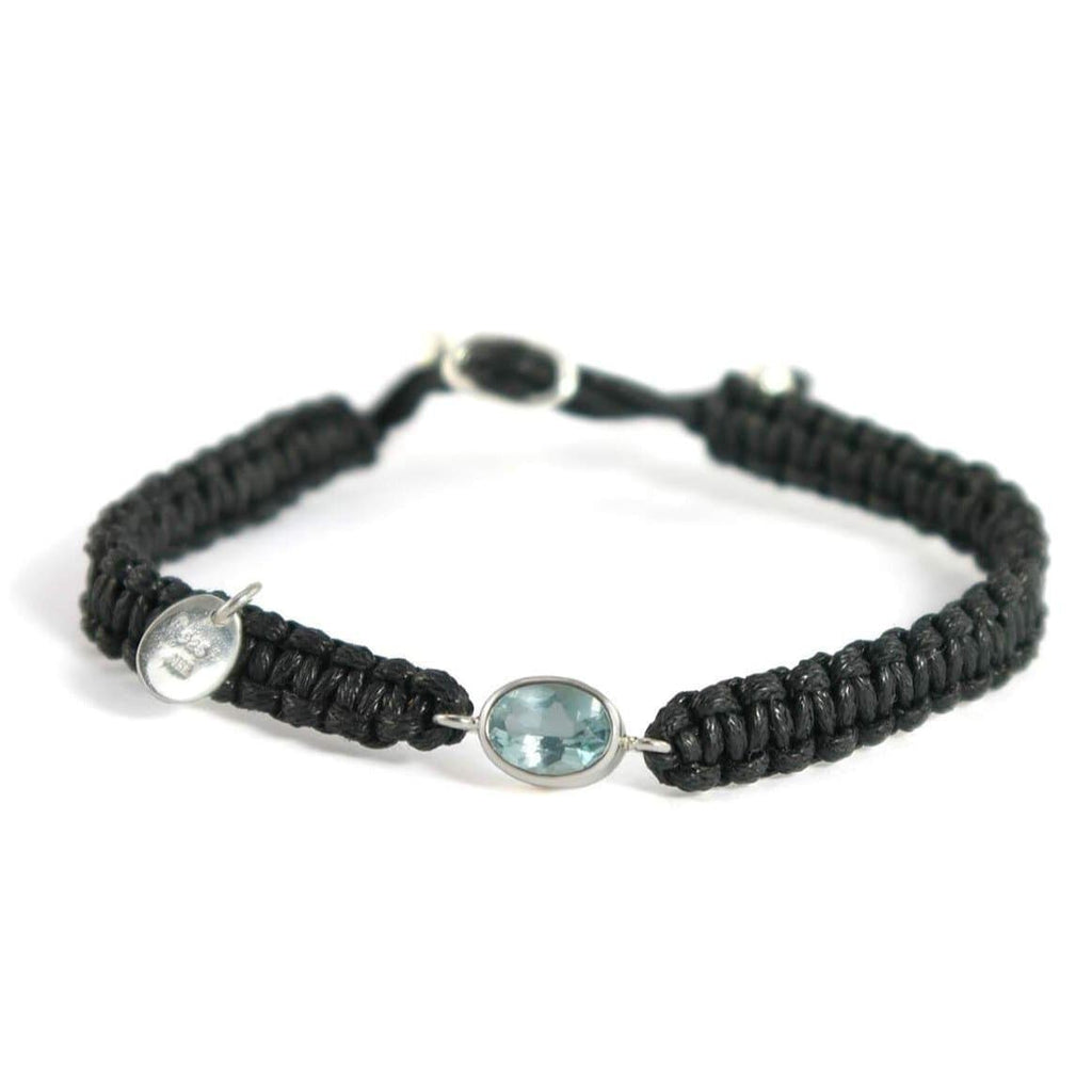 Makramee Armband mit Topas facettiert (7x9mm)