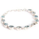aqasha® Armband Topas, Sterlingsilber 925 - Armband - facettiert (0,5 cm)