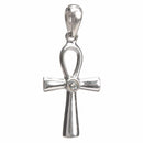 aqasha® Anhänger Topas, Sterlingsilber 925 - Halskette - Ankh (3,3x2 cm)