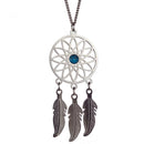 aqasha® Anhänger Türkis - Halskette - Traumfänger (7x3,3 cm)