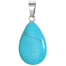 aqasha® Anhänger Türkis - Halskette - Tropfen (2,5x1,6 cm)
