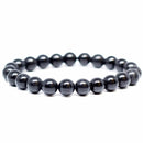 aqasha® Armband Turmalin-Perlen (Schörl) - Armband - Kugeln (0,8 cm)