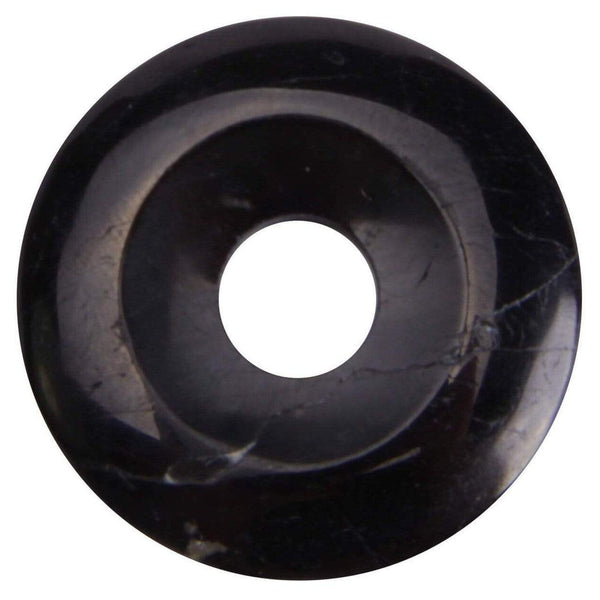 aqasha® Anhänger Turmalin (Schörl) - Donut für Halskette (3x3 cm)