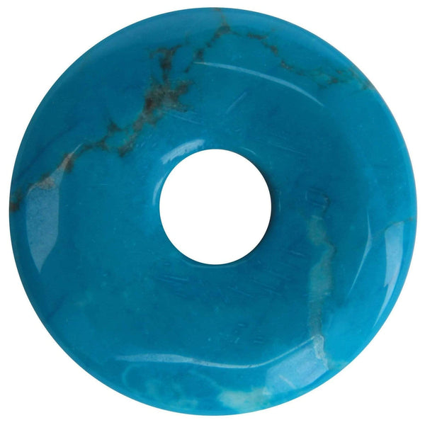 aqasha® Anhänger Turquenit - Donut für Halsketten (3x3 cm)