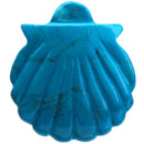 aqasha® Anhänger Turquenit - Halskette - Muschel (4x4 cm)