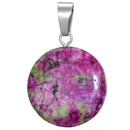 aqasha® Anhänger Unakit - Halskette - Scheibe (2,1x2,1 cm)
