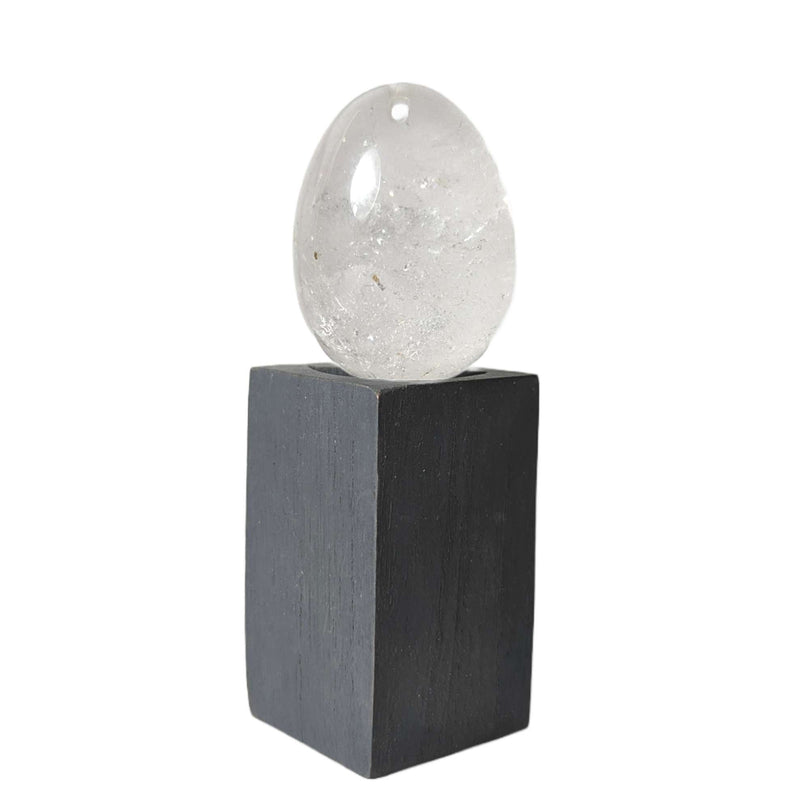 Yoni Ei Bergkristall Edelstein, Reinigung, Größe M (4x3cm)