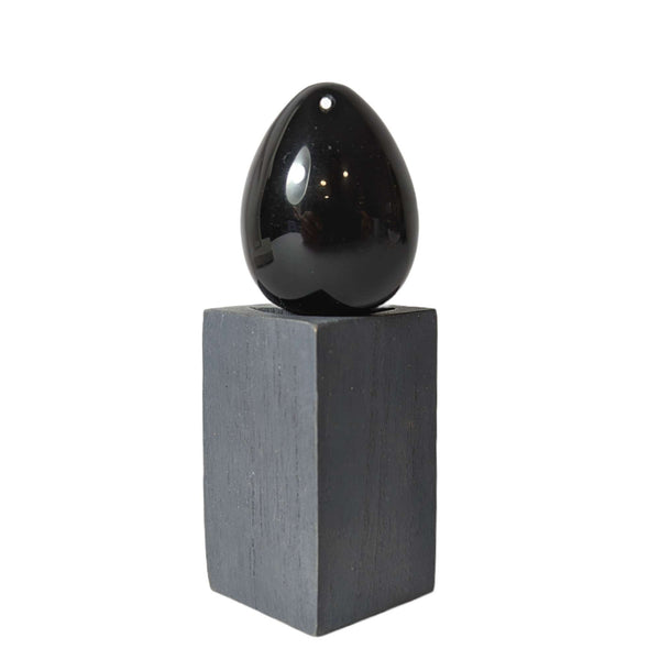 Yoni Ei Obsidian Edelstein, Transformation, Größe M (4x3cm)