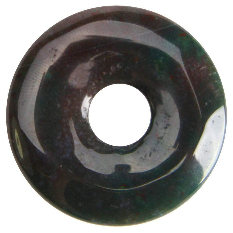 aqasha® Anhänger Zoisit mit Rubin - Donut für Halskette (3x3 cm)